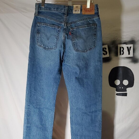 Levi's 501 Straight Leg Patch Jeans NWT sz 27W - Picture 6 of 16